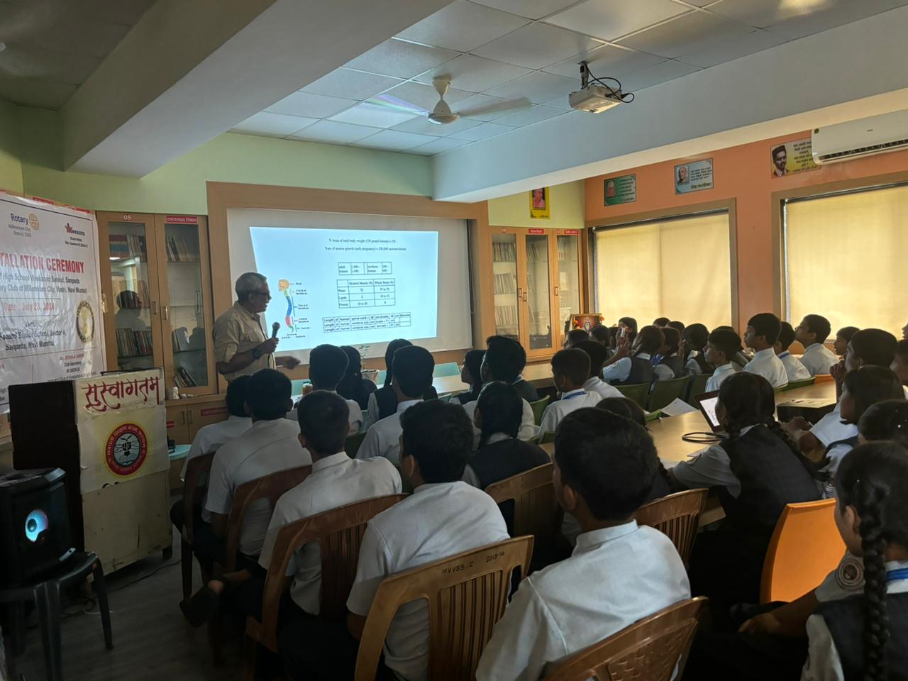 Stroke awareness session with 9th standard students at Swami Vivekanand School